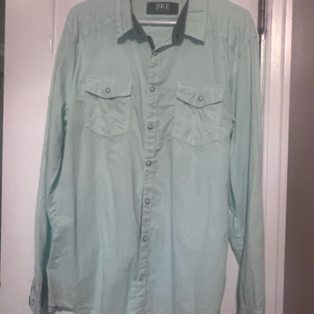 BKE Mint Green Tailored Fit Shirt